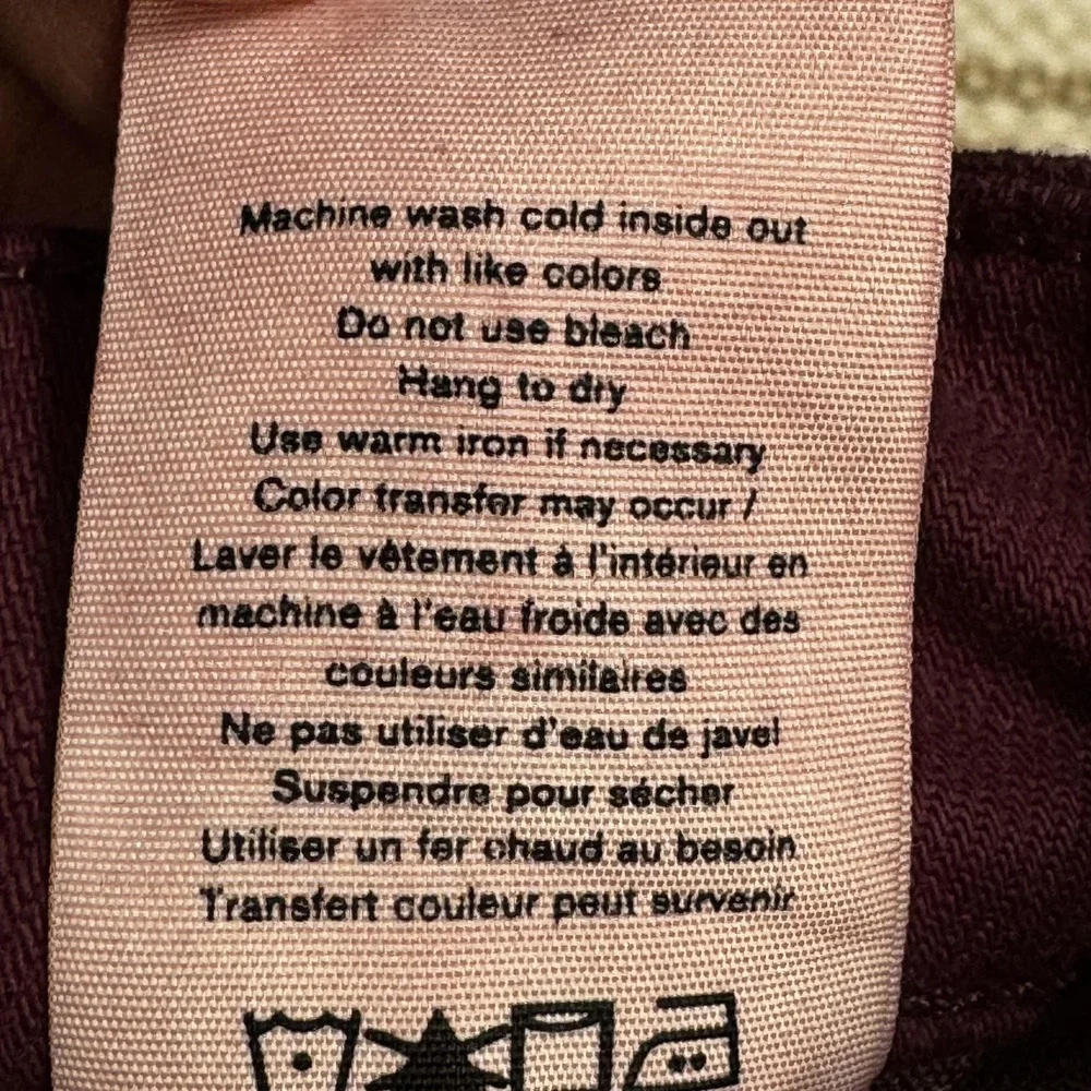 rag‎ & bone Jeans Womens 27 Coated Wine Nina High-Rise Ankle Skinny Made in USA